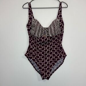 LaBlanca Maroon Printed Swimsuit 16
